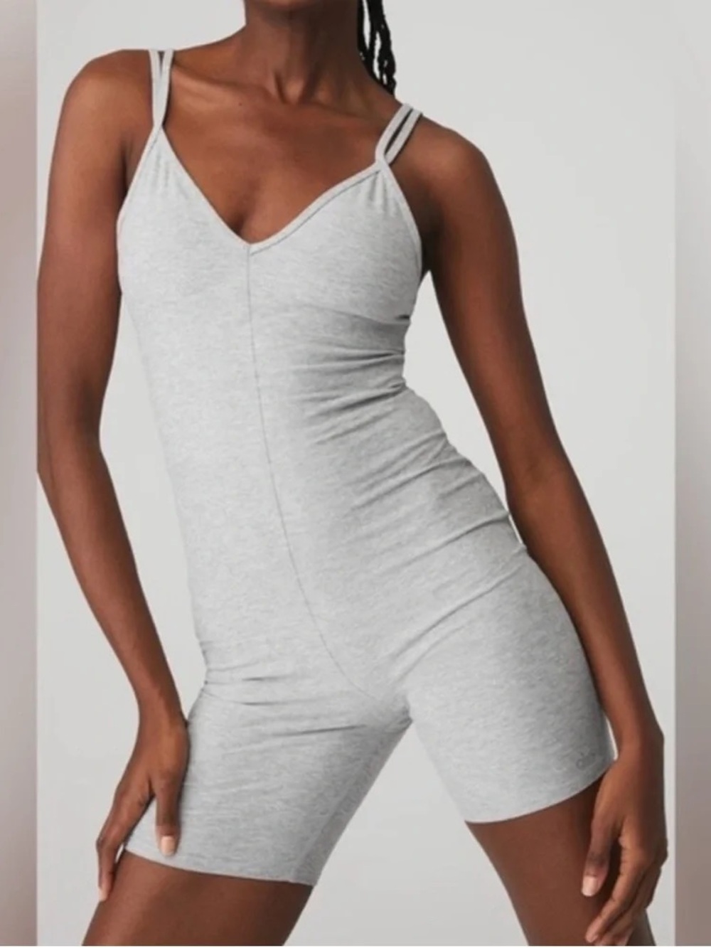 Alo Gray Sleeveless Romper